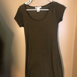 Tight fitting green dress